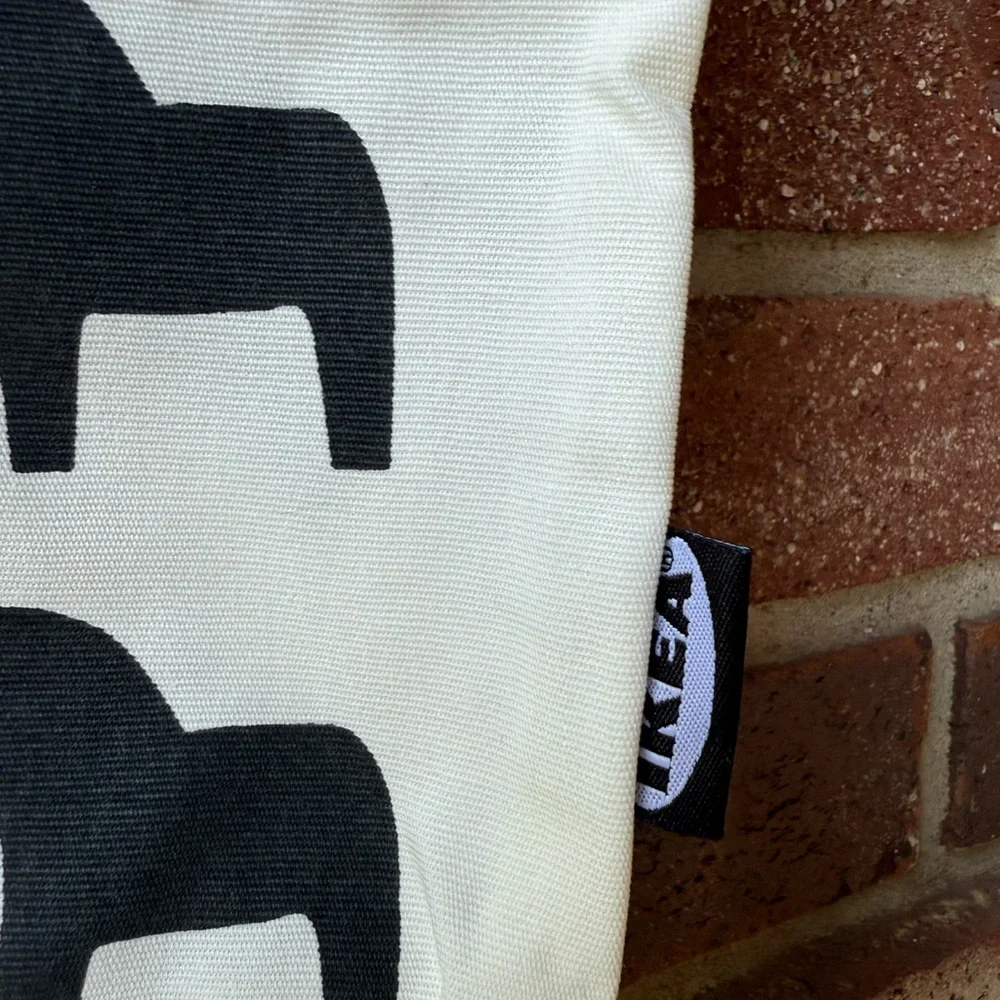 IKEA Cream and Black CanvasTote Bag - Picture 5 of 8